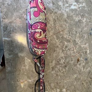 Vera Bradley paisley meets plaid reading glasses with case and wipe